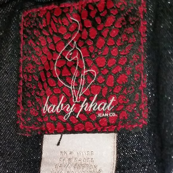 Vintage Baby Phat sparkly dark denim jacket NWOT - Picture 7 of 9